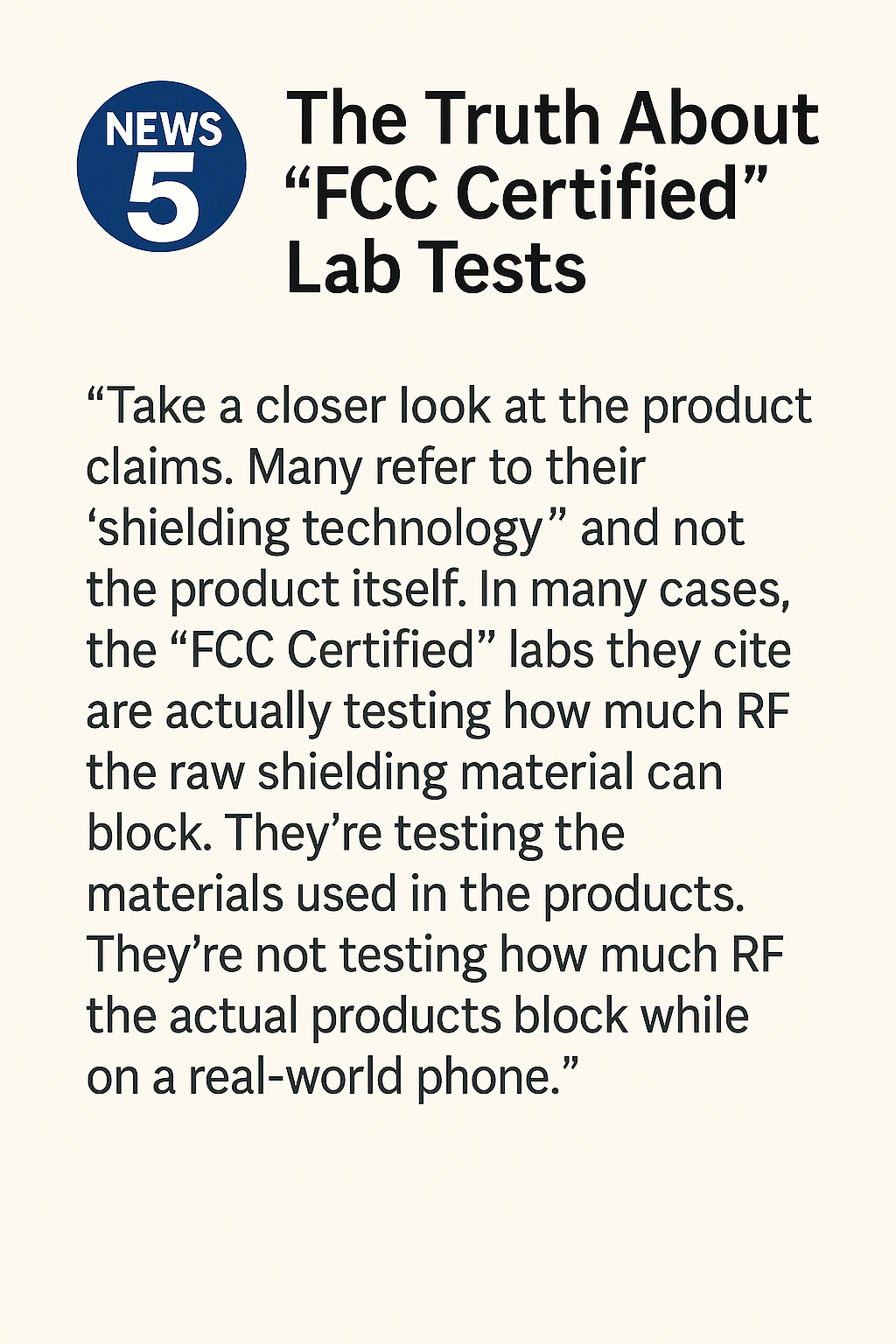 👉 KPIX 5 on “FCC-certified” lab tests